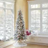 Pre-Lit Christmas Trees*The Holiday Aisle Slender Flocked Realistic Fir Frosted Christmas Tree Led