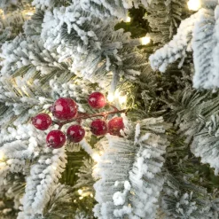 Pre-Lit Christmas Trees*The Holiday Aisle Slender Flocked Realistic Fir Frosted Christmas Tree Led