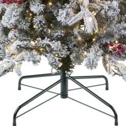 Pre-Lit Christmas Trees*The Holiday Aisle Slender Flocked Realistic Fir Frosted Christmas Tree Led