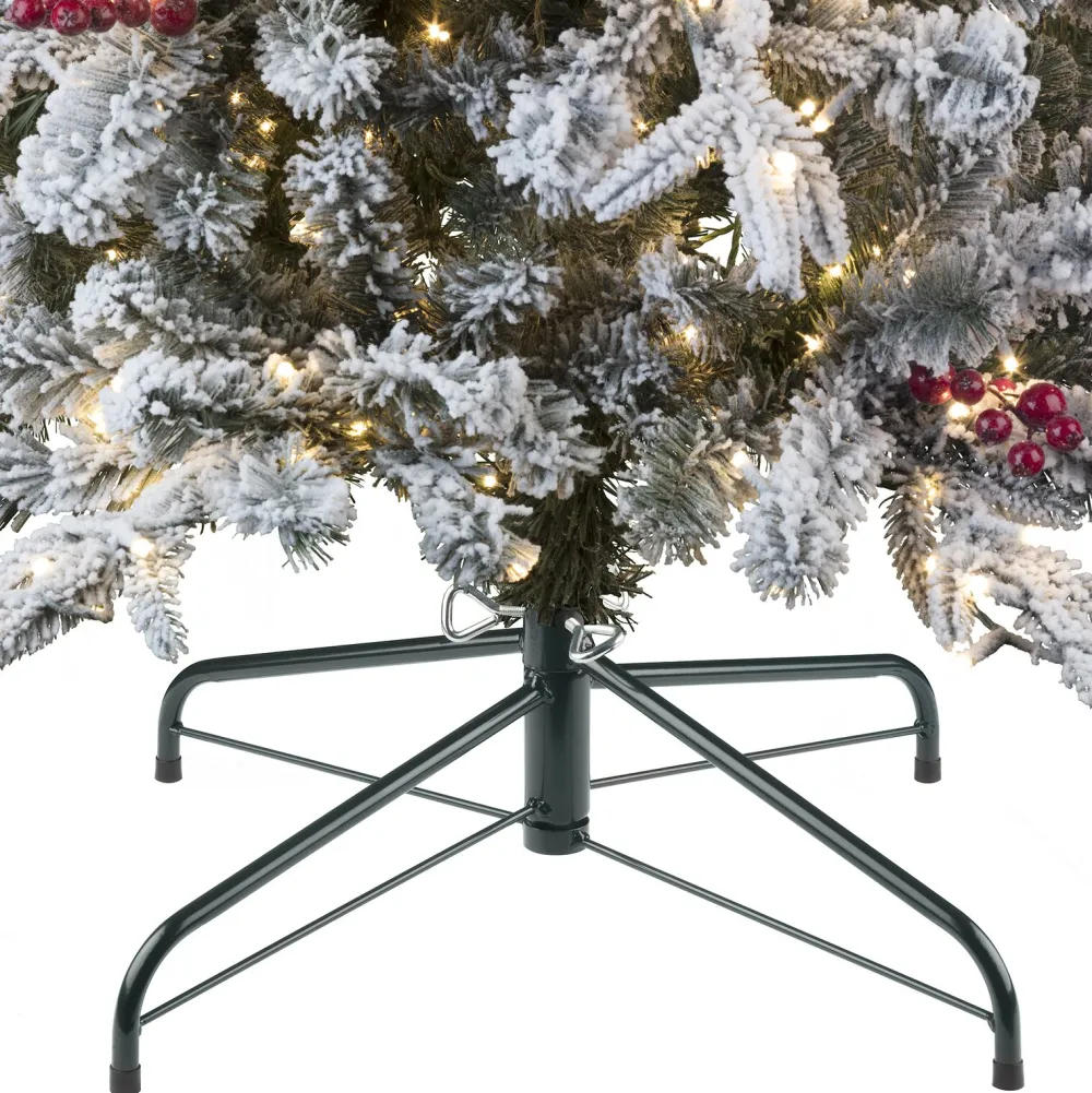 Pre-Lit Christmas Trees*The Holiday Aisle Slender Flocked Realistic Fir Frosted Christmas Tree Led