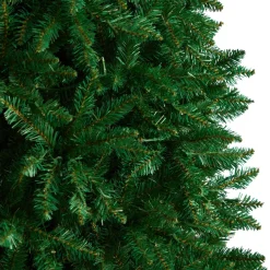 Pre-Lit Christmas Trees*The Holiday Aisle Slender Green Artificial Pine Feather Christmas Tree With Led Lights