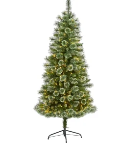 Pre-Lit Christmas Trees*The Holiday Aisle Slender Green Christmas Tree Led Steady/Constant Lights