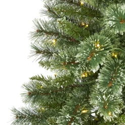 Pre-Lit Christmas Trees*The Holiday Aisle Slender Green Christmas Tree Led Steady/Constant Lights