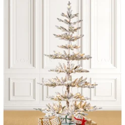 Pre-Lit Christmas Trees*The Holiday Aisle Slender Green Most Realistic Spruce Christmas Tree With Led Lights