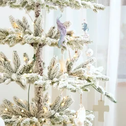 Pre-Lit Christmas Trees*The Holiday Aisle Slender Green Most Realistic Spruce Christmas Tree With Led Lights