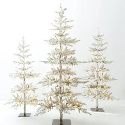 Pre-Lit Christmas Trees*The Holiday Aisle Slender Green Most Realistic Spruce Christmas Tree With Led Lights