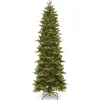 Pre-Lit Christmas Trees*The Holiday Aisle Slender Green Realistic Artificial Fir Christmas Tree With Clear Lights