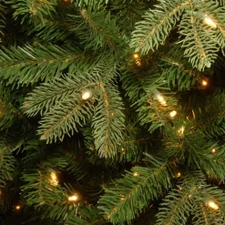 Pre-Lit Christmas Trees*The Holiday Aisle Slender Green Realistic Artificial Fir Christmas Tree With Clear Lights