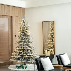 Pre-Lit Christmas Trees*The Holiday Aisle Slender Green Realistic Pine Christmas Tree With Led Lights