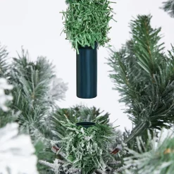 Pre-Lit Christmas Trees*The Holiday Aisle Slender Green Spruce Flocked/Frosted Christmas Tree With 250 Lights Led Lights