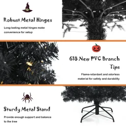 Pre-Lit Christmas Trees*The Holiday Aisle Slendert Black Realistic Artificial Pvc Cashmere Christmas Tree