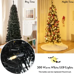 Pre-Lit Christmas Trees*The Holiday Aisle Slendert Black Realistic Artificial Pvc Cashmere Christmas Tree
