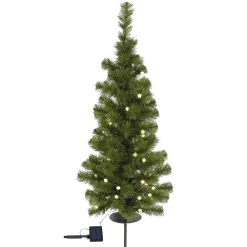 Pre-Lit Christmas Trees*The Holiday Aisle Solar Tree Solar Slender Green Pine Christmas Tree 30 Led Lights