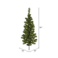 Pre-Lit Christmas Trees*The Holiday Aisle Solar Tree Solar Slender Green Pine Christmas Tree 30 Led Lights