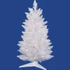 Pre-Lit Christmas Trees*The Holiday Aisle Sparkle 2.5' White Spruce Artificial Christmas Tree With 50 Led Multi-Colored Lights With Stand