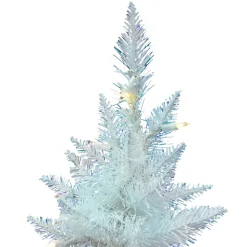 Pre-Lit Christmas Trees*The Holiday Aisle Sparkle White Spruce Artificial Christmas Tree With 50 Clear White Lights