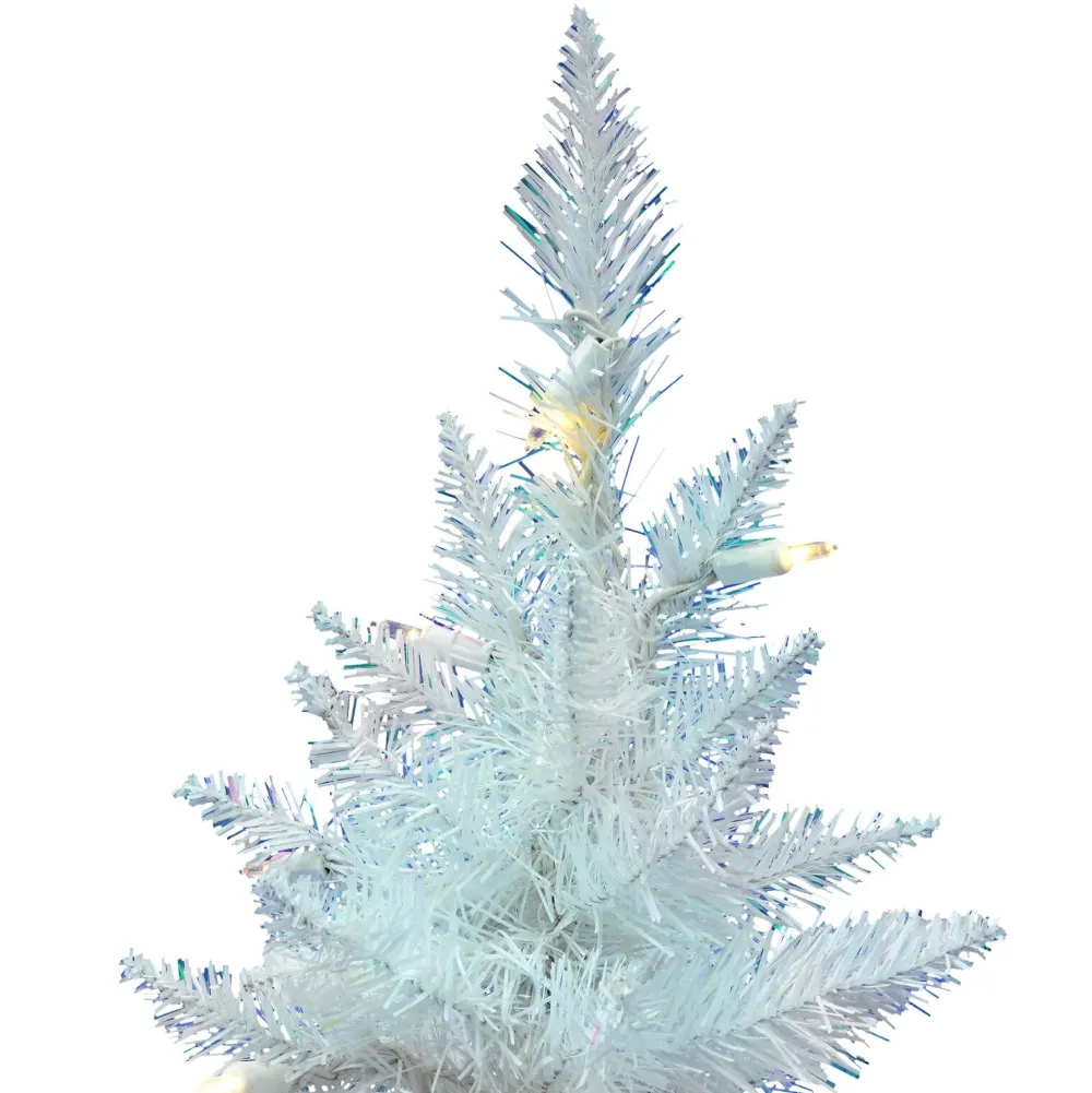 Pre-Lit Christmas Trees*The Holiday Aisle Sparkle White Spruce Artificial Christmas Tree With 50 Clear White Lights