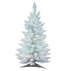Pre-Lit Christmas Trees*The Holiday Aisle Sparkle White Spruce Artificial Christmas Tree With 50 Clear White Lights