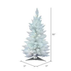Pre-Lit Christmas Trees*The Holiday Aisle Sparkle White Spruce Artificial Christmas Tree With 50 Clear White Lights