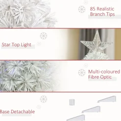 Pre-Lit Christmas Trees*The Holiday Aisle Tabletop 2.67' White Fir Artificial Christmas Tree With 85 Multi-Color Lights