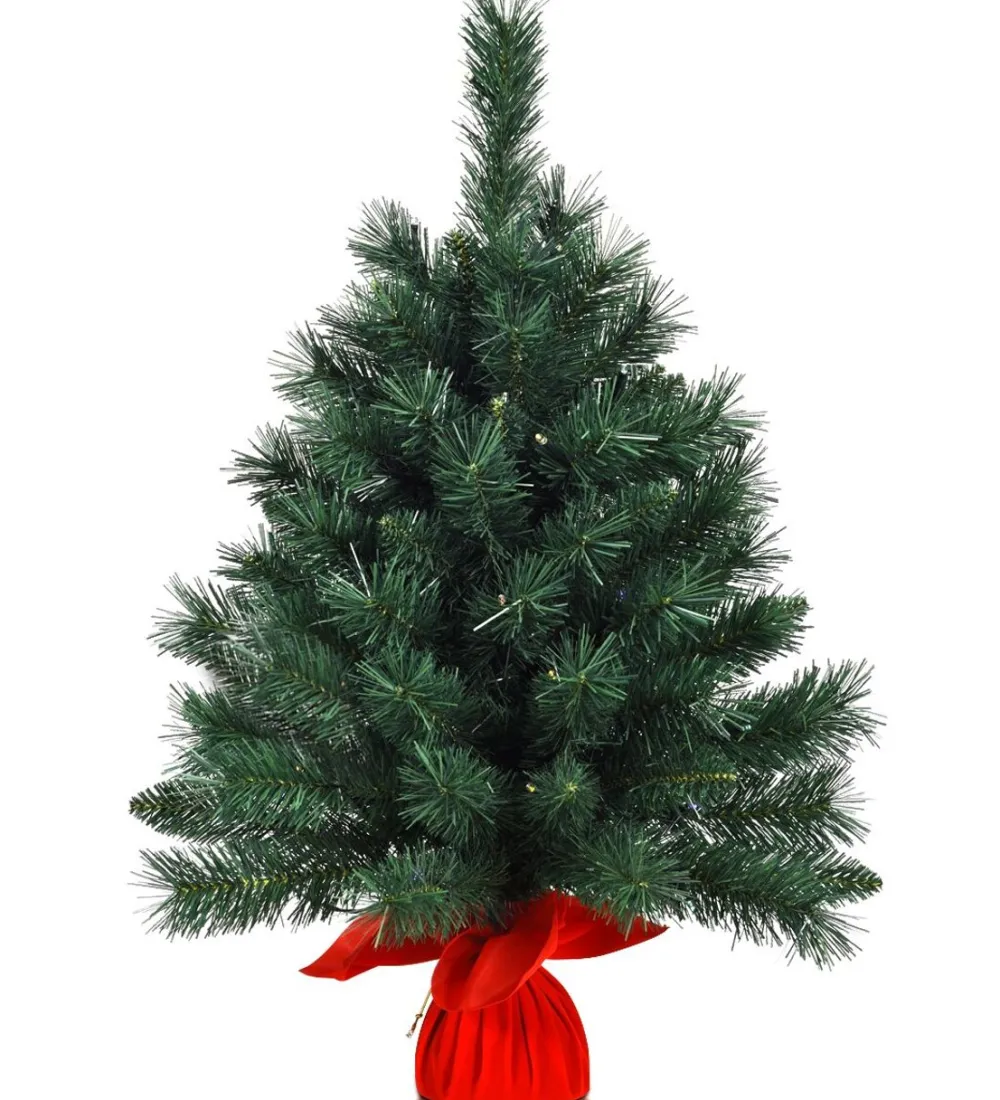 Pre-Lit Christmas Trees*The Holiday Aisle 26'' Green Pineartificial Christmas Tree With 35 Multi-Color Lights