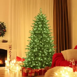 Pre-Lit Christmas Trees*The Holiday Aisle ® 6Ft App Controlled Christmas Tree, Pe/Pvc Xmas Tree W/ 420 Color Changing Led Lights & 1740 Branch Tips