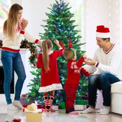 Pre-Lit Christmas Trees*The Holiday Aisle ® 6Ft App Controlled Christmas Tree, Pe/Pvc Xmas Tree W/ 420 Color Changing Led Lights & 1740 Branch Tips