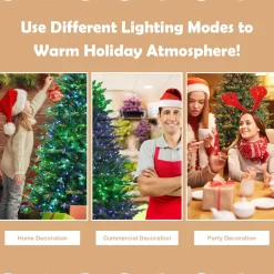 Pre-Lit Christmas Trees*The Holiday Aisle ® 6Ft App Controlled Christmas Tree, Pe/Pvc Xmas Tree W/ 420 Color Changing Led Lights & 1740 Branch Tips