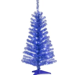 Pre-Lit Christmas Trees*The Holiday Aisle Tinsel Trees Blue Pine Christmas Tree