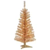 Pre-Lit Christmas Trees*The Holiday Aisle Tinsel Trees Champagne Pine Artificial Christmas Tree With 150 Clear/White Lights