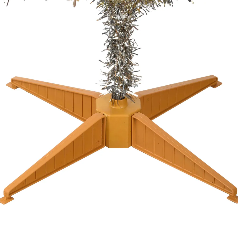 Pre-Lit Christmas Trees*The Holiday Aisle Tinsel Trees Champagne Pine Artificial Christmas Tree With 150 Clear/White Lights