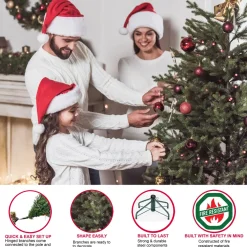 Pre-Lit Christmas Trees*Kelly Clarkson Home Vermont 7.5' Green Spruce Artificial Christmas Tree With 550 Clear/White Lights