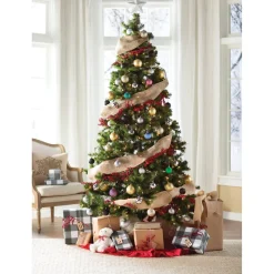 Pre-Lit Christmas Trees** Wayfair Basics® Green Fir Artificial Christmas Tree With Clear Lights