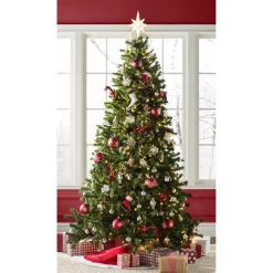 Pre-Lit Christmas Trees** Wayfair Basics® Green Fir Artificial Christmas Tree With Clear Lights
