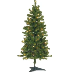 Pre-Lit Christmas Trees** Wayfair Basics® Green Fir Artificial Christmas Tree With Clear Lights