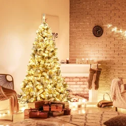 Pre-Lit Christmas Trees*The Holiday Aisle White Pine Artificial Christmas Tree With 250 Clear/White Lights