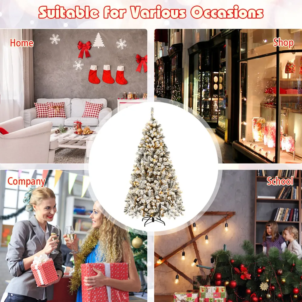 Pre-Lit Christmas Trees*The Holiday Aisle White Pine Artificial Christmas Tree With 250 Clear/White Lights