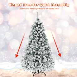 Pre-Lit Christmas Trees*The Holiday Aisle White Pine Artificial Christmas Tree With 250 Clear/White Lights