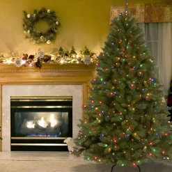 Pre-Lit Christmas Trees*The Holiday Aisle Winchester 7.5' Green Pine Artificial Christmas Tree With 500 Multi-Colored Lights